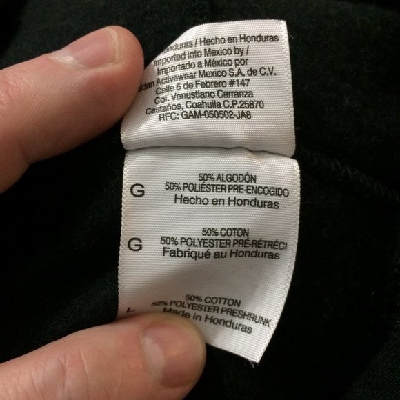 bEDO sHIRTS Mens Black Gangsign Full Zip Hoodie - Picture 7 of 8